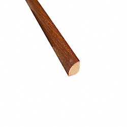 Prefinished Gunstock Beech Hardwood 1/2 in thick x .75 in wide x 78 in Length Shoe Molding
